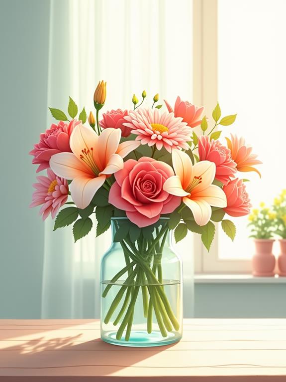 maintain blooming flower arrangement